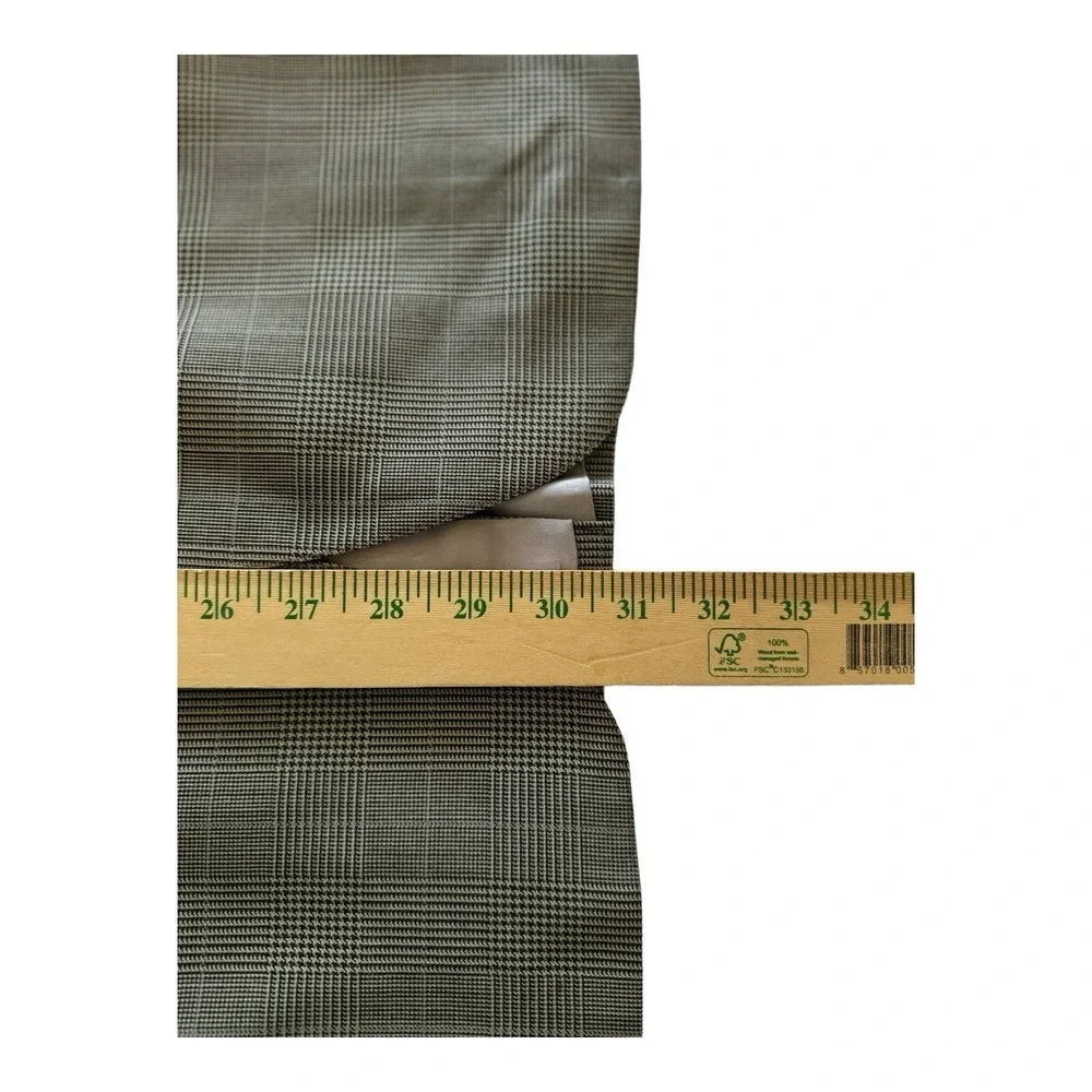 Jos. A. Bank Plaid Blazer Grey Black Check Two Button Sport Coat Regular Fit 42R